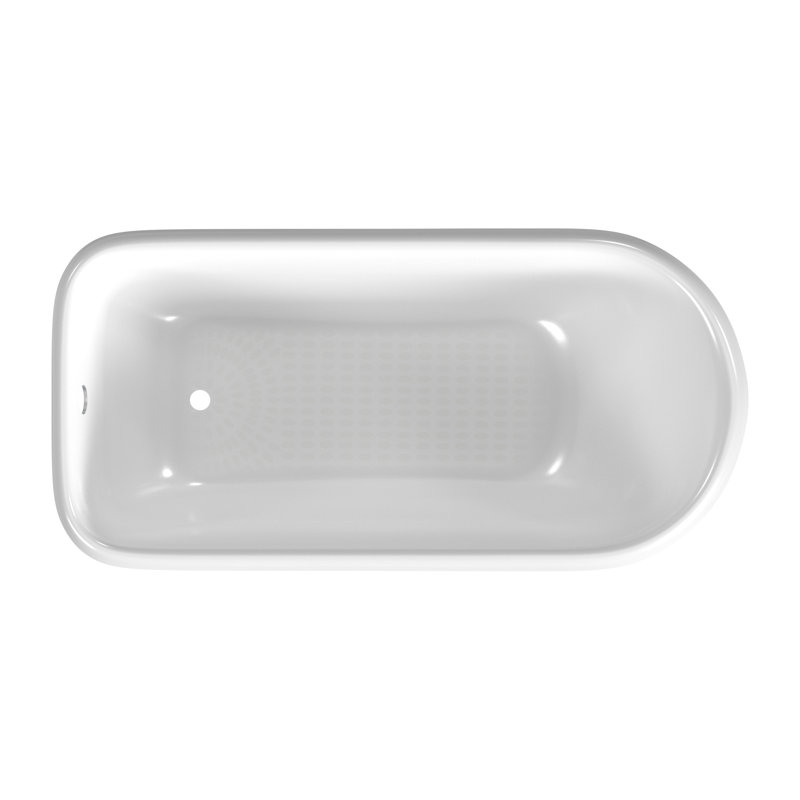 68'' L Soaking Bathtub, White Interior with White Exterior