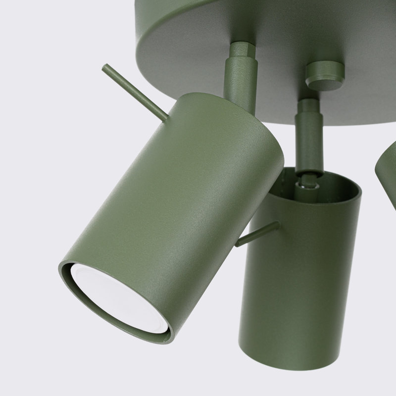 RING Steel Spotlight, Olive Green, 19,5x19,5x18,5 cm, 3 Lights