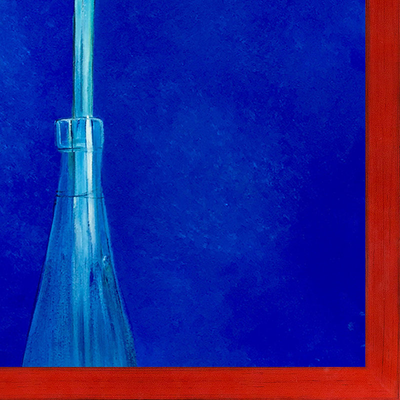 «Amaryllis» par Piet Mondrian, reproduction d'art sur toile encadrée, Cadre rouge, H 41 po x l 29 po x P 2 po