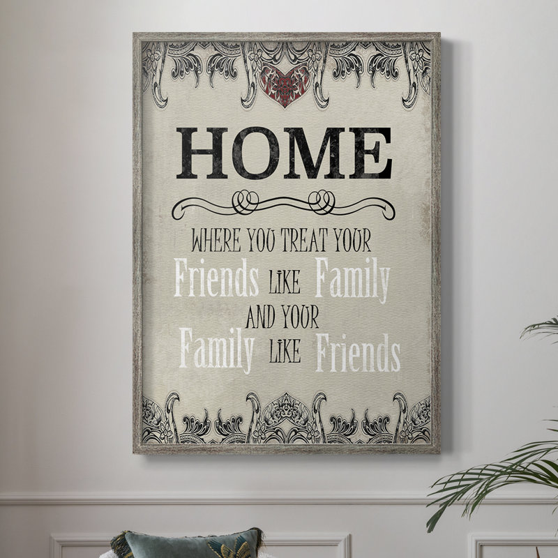 Home Framed Print - Solid Wood, 30" H x 24" W