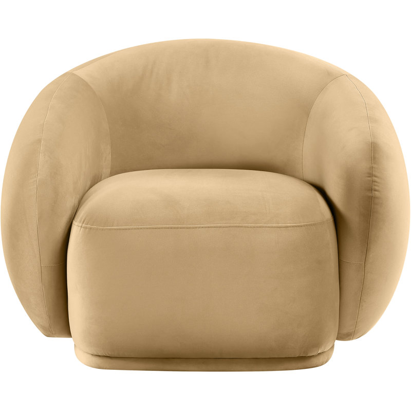 Chaise en velours Emery, Velours chameau
