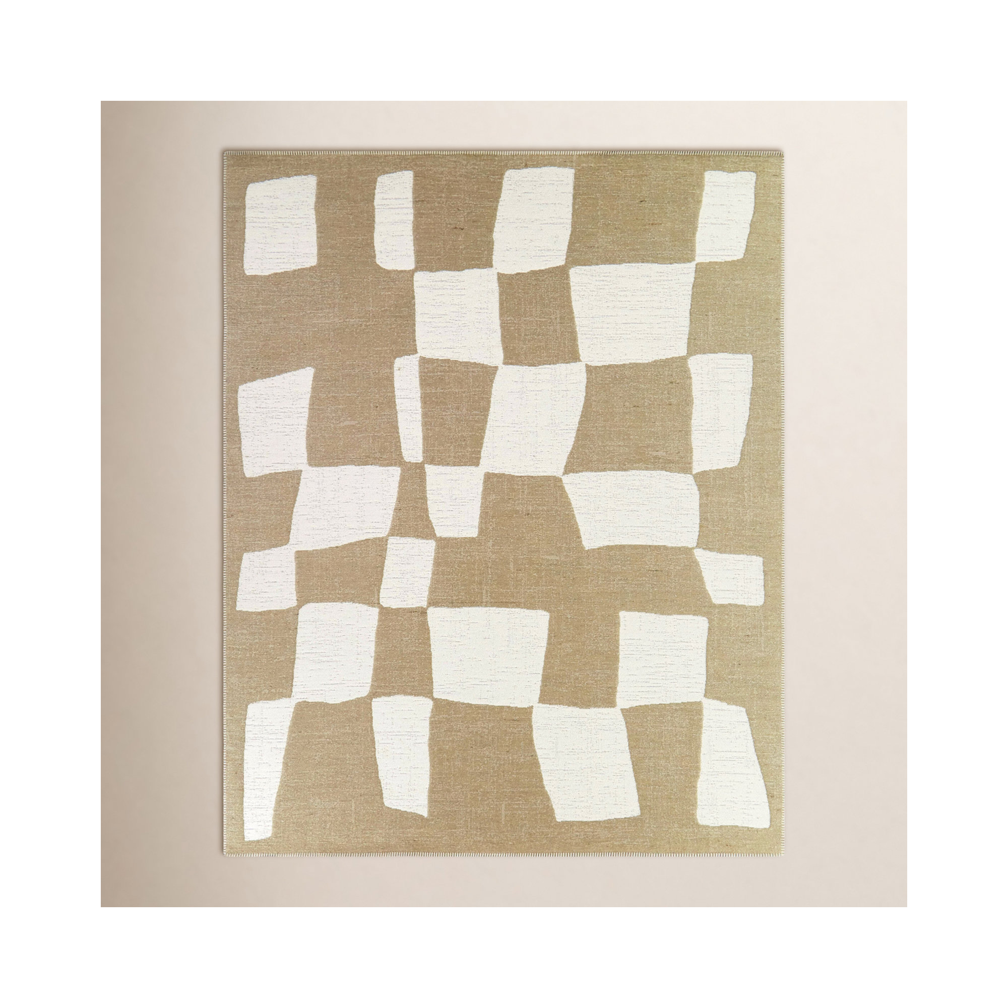 Craton Tan Recycled Fibers Rug, Rectangle 5'3" x 7'