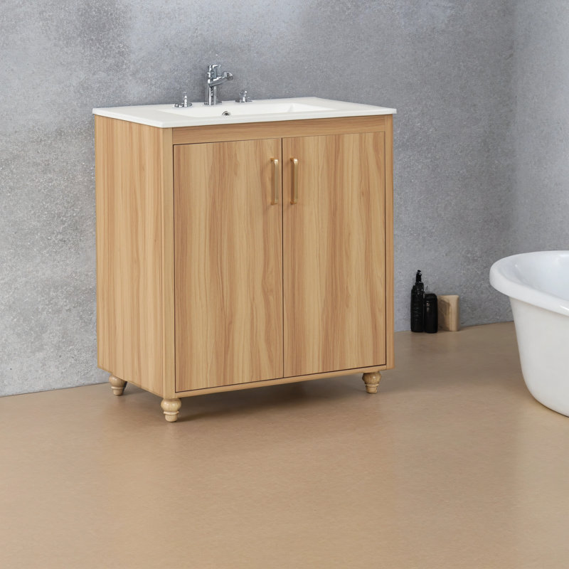 Meuble-lavabo simple 30 po avec plateau en céramique Tolchester