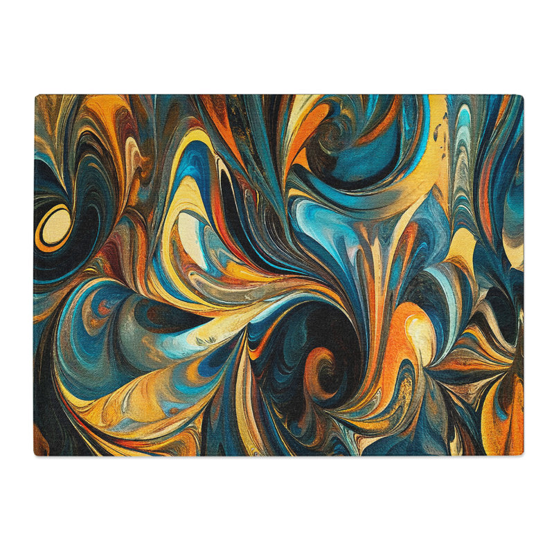 Liquid Marbling Vol.3  Glass Chopping Board