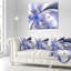 Motif floral bleu blanc fractal - coussin à imprimé floral-30721695-30721691