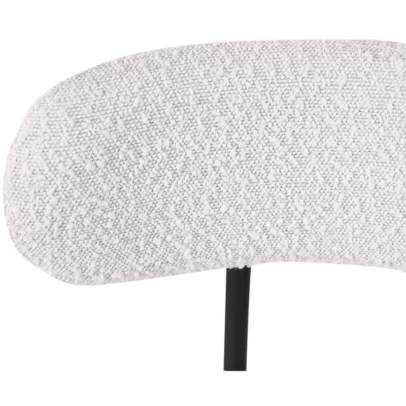 Beacon Upholstered Counter Stool with Metal Frame, Cream Boucle Fabric