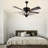 52-Inch Black Crystal Chandelier Indoor Ceiling Fan