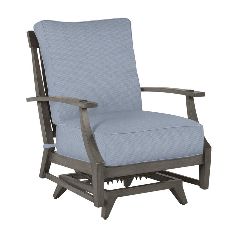 Méridienne Croquet Aluminium Spring - Gris ardoise, Gris ardoise, Welt, Sunbrella® ‑ Arbor Chambray colombe