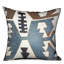 Coussin décoratif d’extérieur de luxe à motif géométrique brun marine Plutus-1070414067