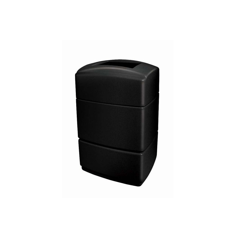 Poubelle 40 gallons PolyTec, Noir