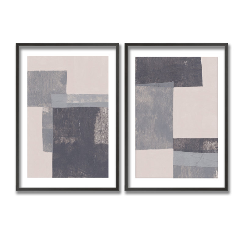 Gray Blocks By Alisa Galitsyna Print, 48" W x 36" H