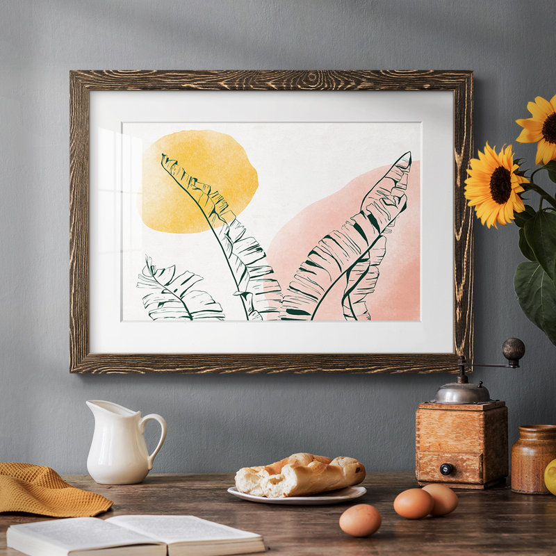 «Summer Warmth II», reproduction d'art encadrée, H 28 po x l 42 po x P 1,5 po, Noyer