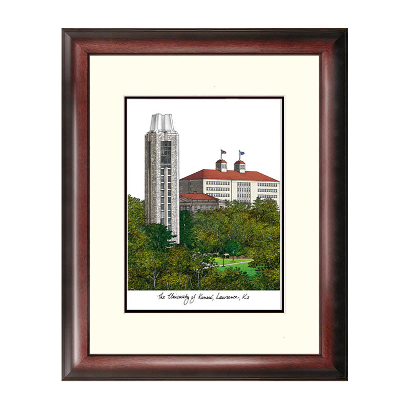 Cadre photo de lithographie ncaa kansas jayhawks alumnus
