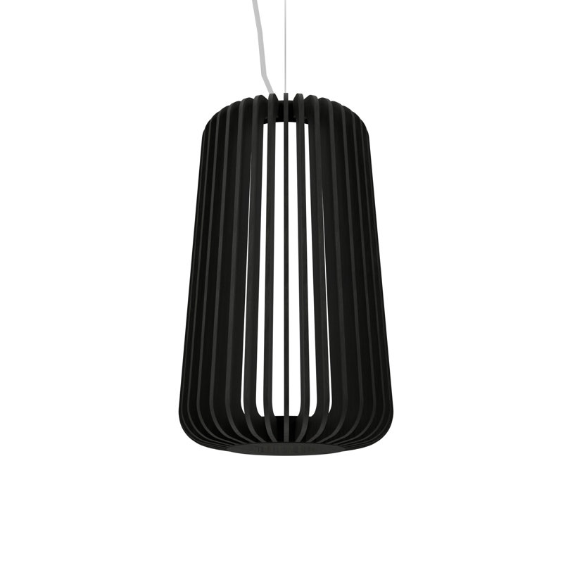 Imbuia Brown Wood Veneer LED Pendant Light