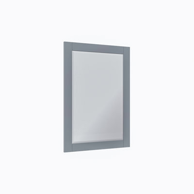 Bernharda 22 in. W x 32 in. H Modern & Contemporary Rectangular Framed Surface-Mount Bathroom Vanity Mirror in Charcoal Gray