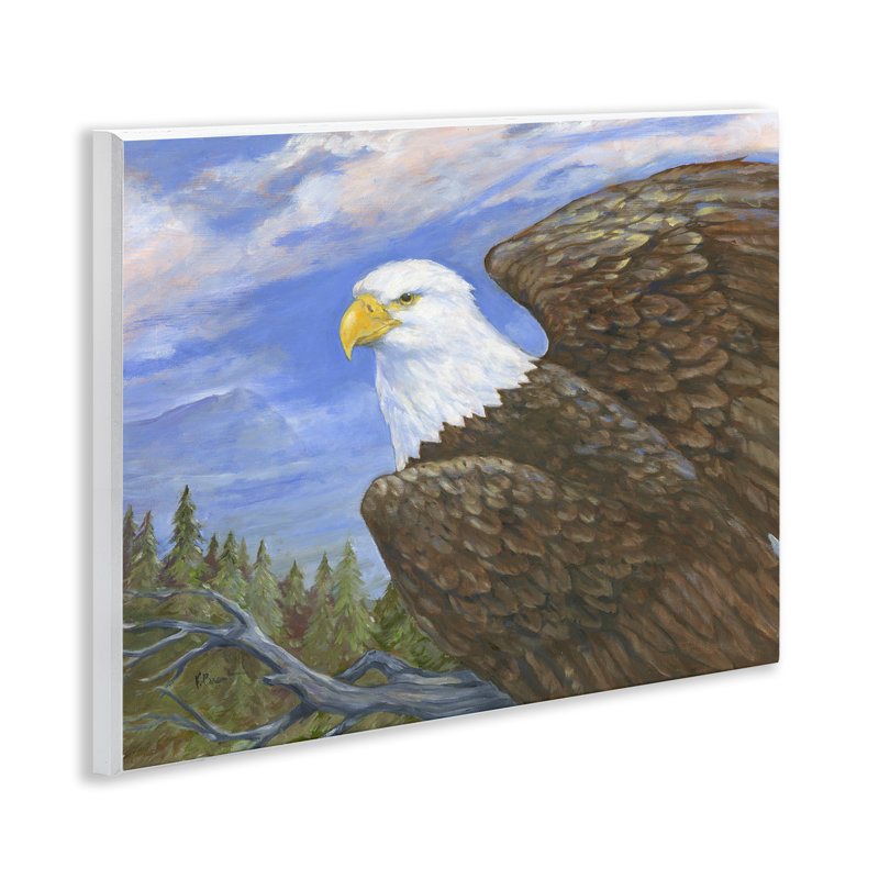 Plaque murale «Eagle Overview from Tree Top» par Paul Brent