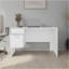 Bureau, 2 tiroirs, blanc