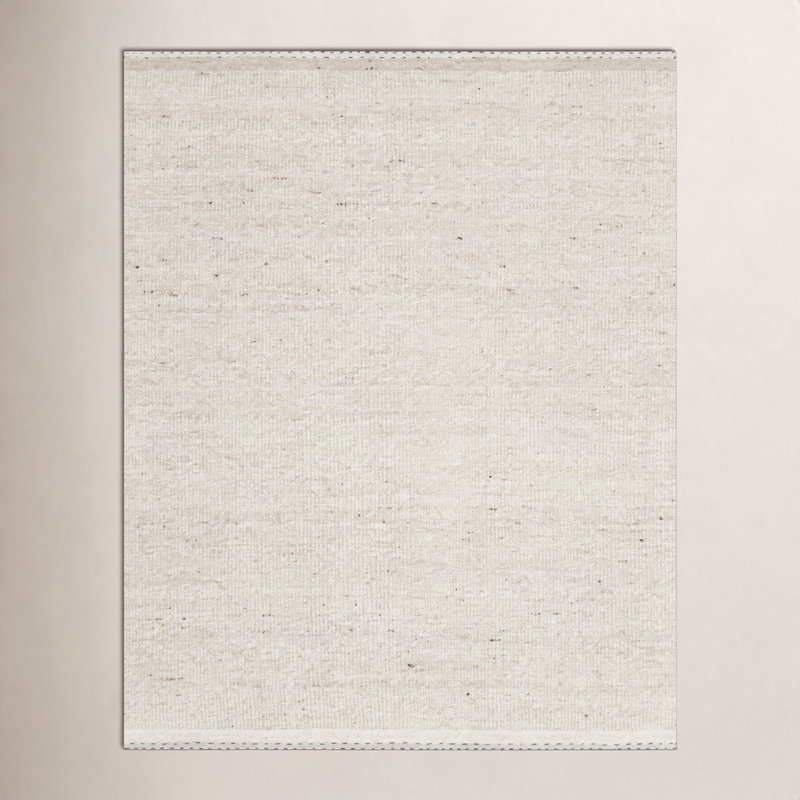 Tapis avoine tissé à la main Larissa, Rectangle 3 pi 6 po x 5 pi 6 po