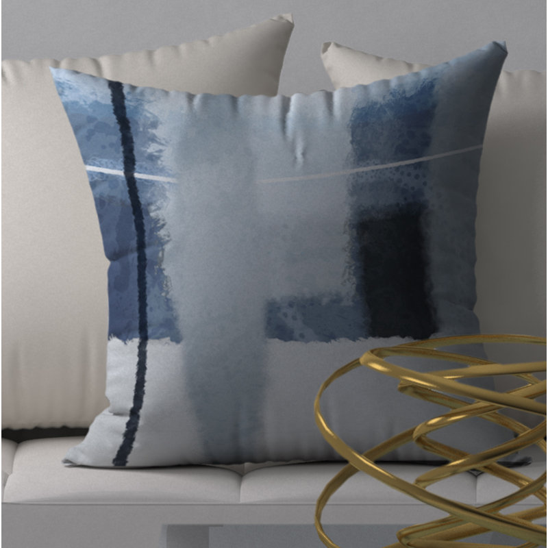 Housse de coussin décorative carrée et bourre Smiles, H 18 po x l 18 po