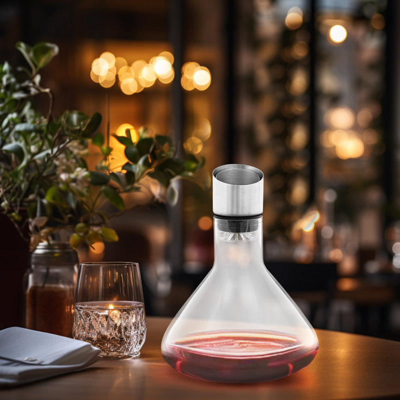 Carafe à vin avec filtre en acier inoxydable