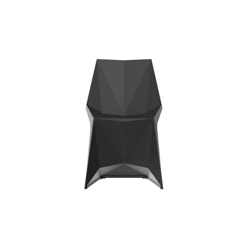 Voxel Stacking Patio Dining Chair, Black