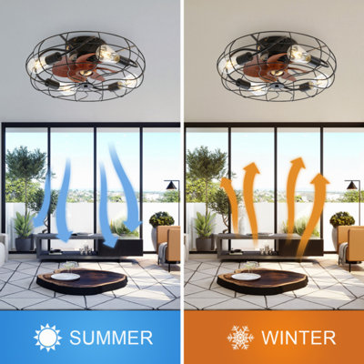 Ventilateur de plafond 20 po avec lumières DEL Hughston