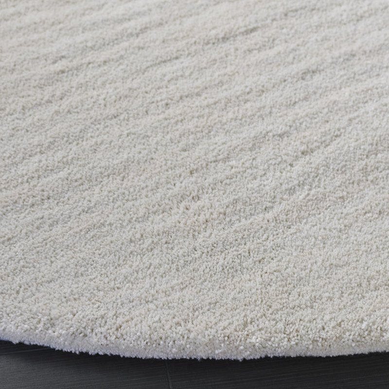 Tapis de couleur unie touffeté à la main Nerses Performance, Carré 6 pi