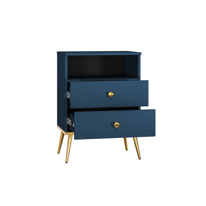 Raab 50cm W Manufactured Wood Bedside Table