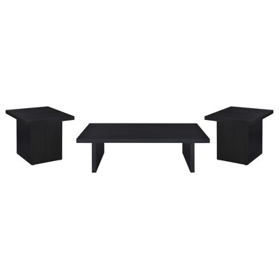 Caroline Black 3-Piece Rectangular Coffee And End Table Set(Only Including Coffee Table)