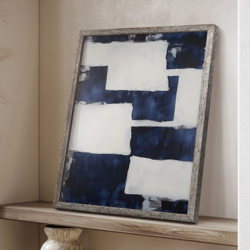 Série ABSTRACT Dccxxxxix, reproduction encadrée - bois massif, H 11 po x l 9 po