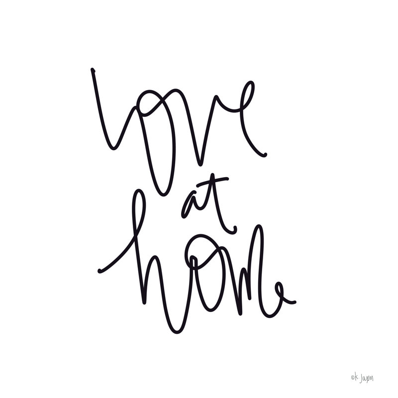 «Love At Home» par Jaxn Blvd. - Imprimé, H 12 po x l 12 po, Non, Wrapped Canvas