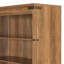 Bibliothèque moderne avec portes, bibliothèque de ferme avec tablettes réglables à 3 niveaux, tablettes avec éclairage DEL