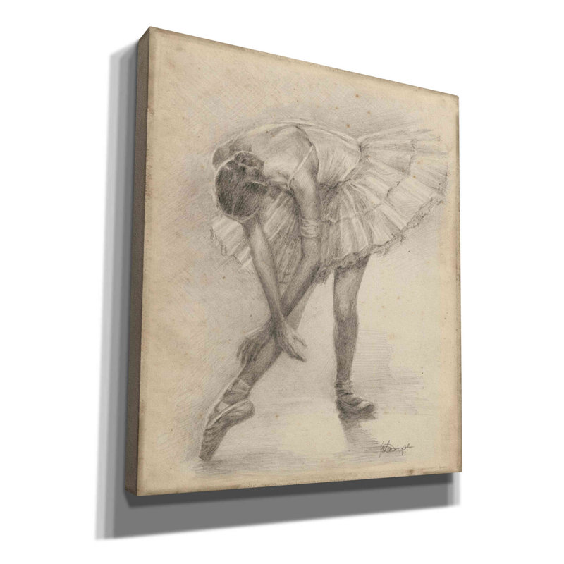 «Antique Ballerina Study II» par Ethan Harper, art mural sur toile, H 30 po x l 26 po x P 1,5 po