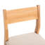 Chaise de patio en bois massif avec siège à coussin (ensemble de 2)
