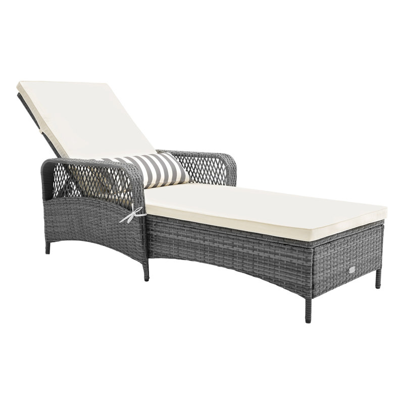 Outdoor Single chaise with Cushions, 1