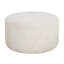 Repose-pieds rembourré rond, beige, velours côtelé-2142000442