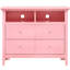 Console média Glory Furniture G5404 rose avec tout - placages en bois véritable, tiroirs à queue robuste, entièrement assemblés, placages de placard nickelé ternis plaqués, unité assemblée, ornement