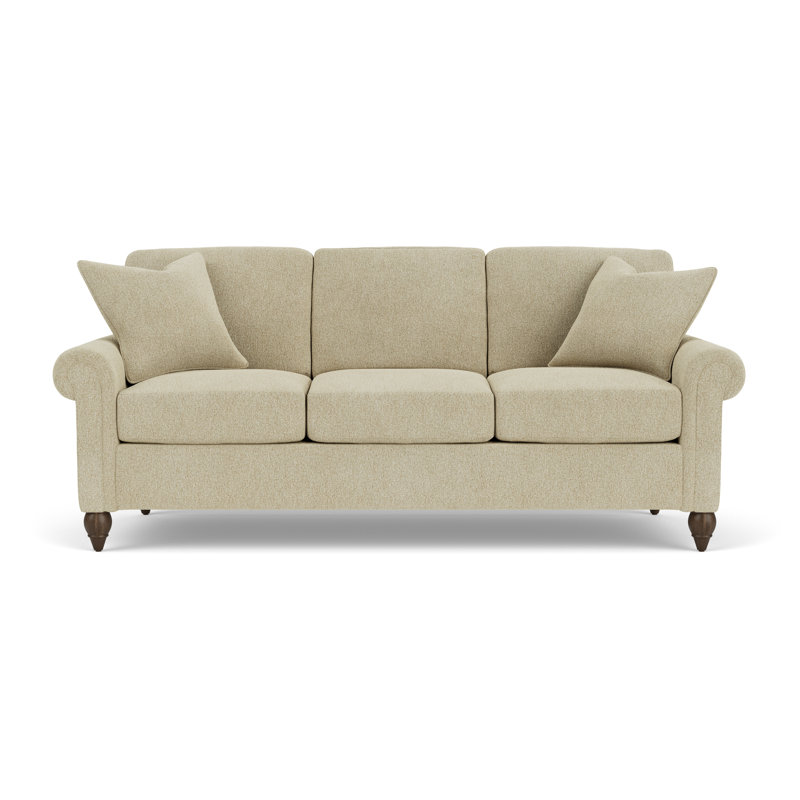 Cornesia 86'' Sofa with Roll Arm, Antique 100% Polyester