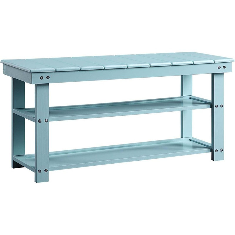 Beachcrest Home™ Sea Foam Oxford Utility Mudroom Bench