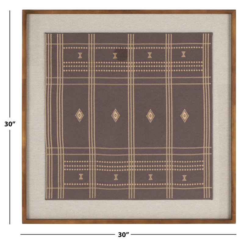 «Terra», art textile encadré