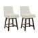 Aleksy Swivel Upholstered Counter Stool with Solid Wood Frame