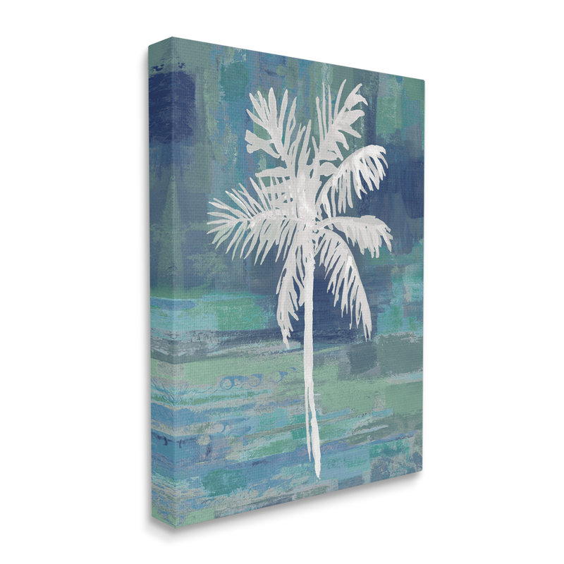 «White Palm Tree Leaves» par Kristen Dew - impression, Toile tendue, L 24 po x H 30 po