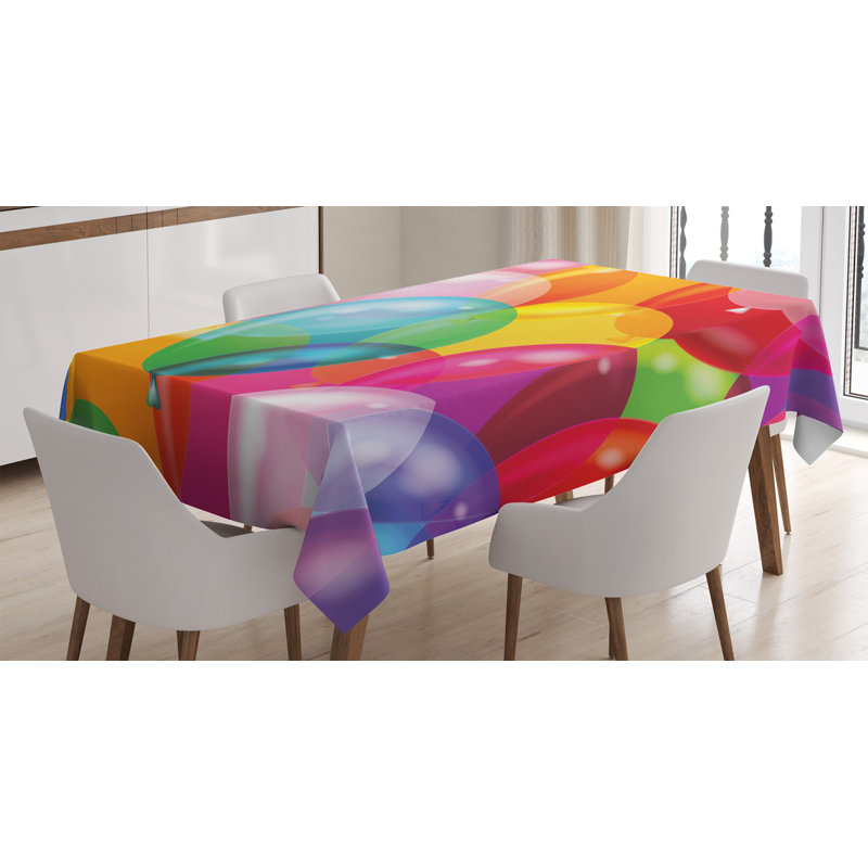 Children Birthday Tablecloth, 84" L x 60" W