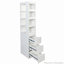 Armoire de rangement 70,87 "H, tablette à 4 niveaux, 3 tiroirs latéraux-1012306087