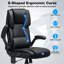 Fauteuil de bureau de massage chauffant ergonomique avec accoudoirs
