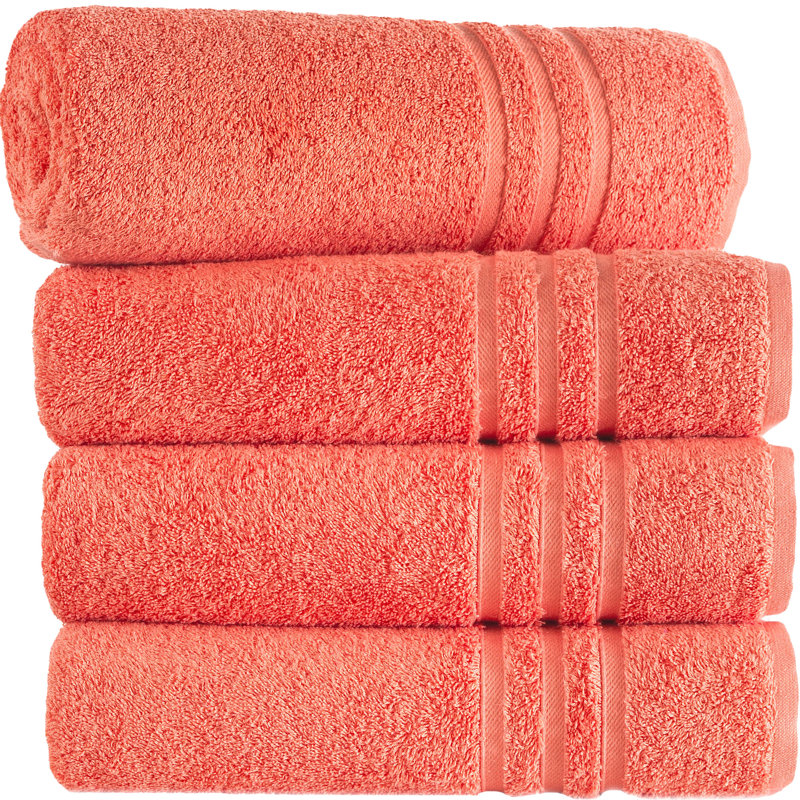 Ensemble de serviettes de bain 100% coton doux et moelleux de qualité supérieure Besednice, Orange