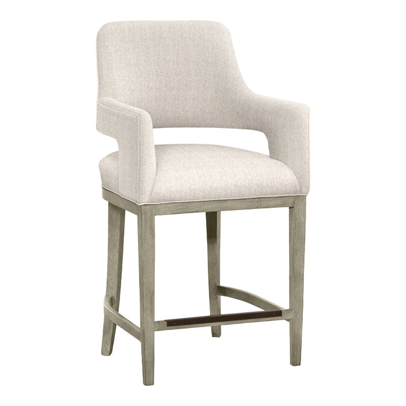 Tabouret de bar et de comptoir Josie, Amande chamois, Perigold craie douce au toucher