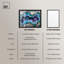 «Stellar Shard Core Shadowbox», impression de géode bleue par Art Remedy-115120401-115120399