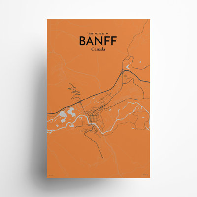 Banff, carte de la ville, impression