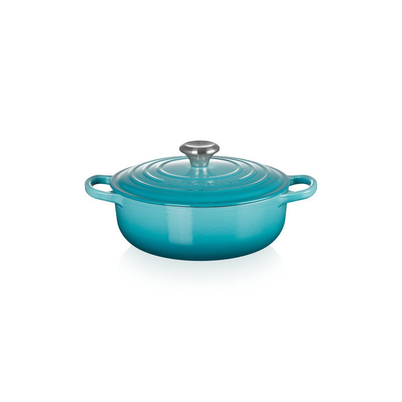 Le Creuset Signature Enameled Cast Iron 3.5 Qt Round Sauteuse with Lid, Caribbean